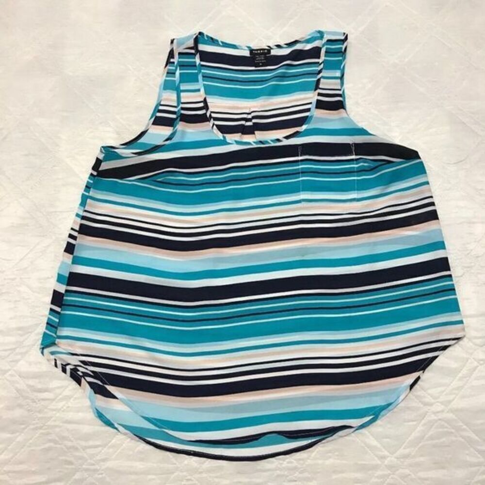 Torrid Striped Tank‎ Top with pocket Cami size 0